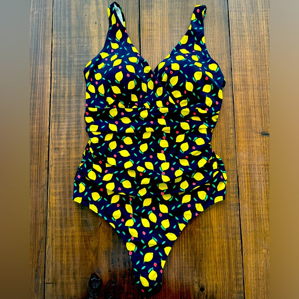 Boden Women’s One Piece Swimsuit - Lemons - Size US 10R